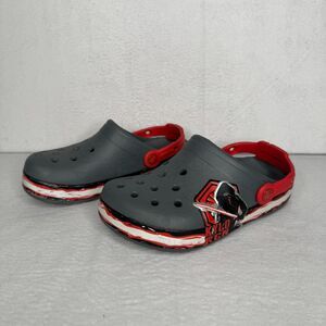 CROCS Clogs Classic Star Wars Kylo Ren Gray Red Slip-On Boys Size J 3